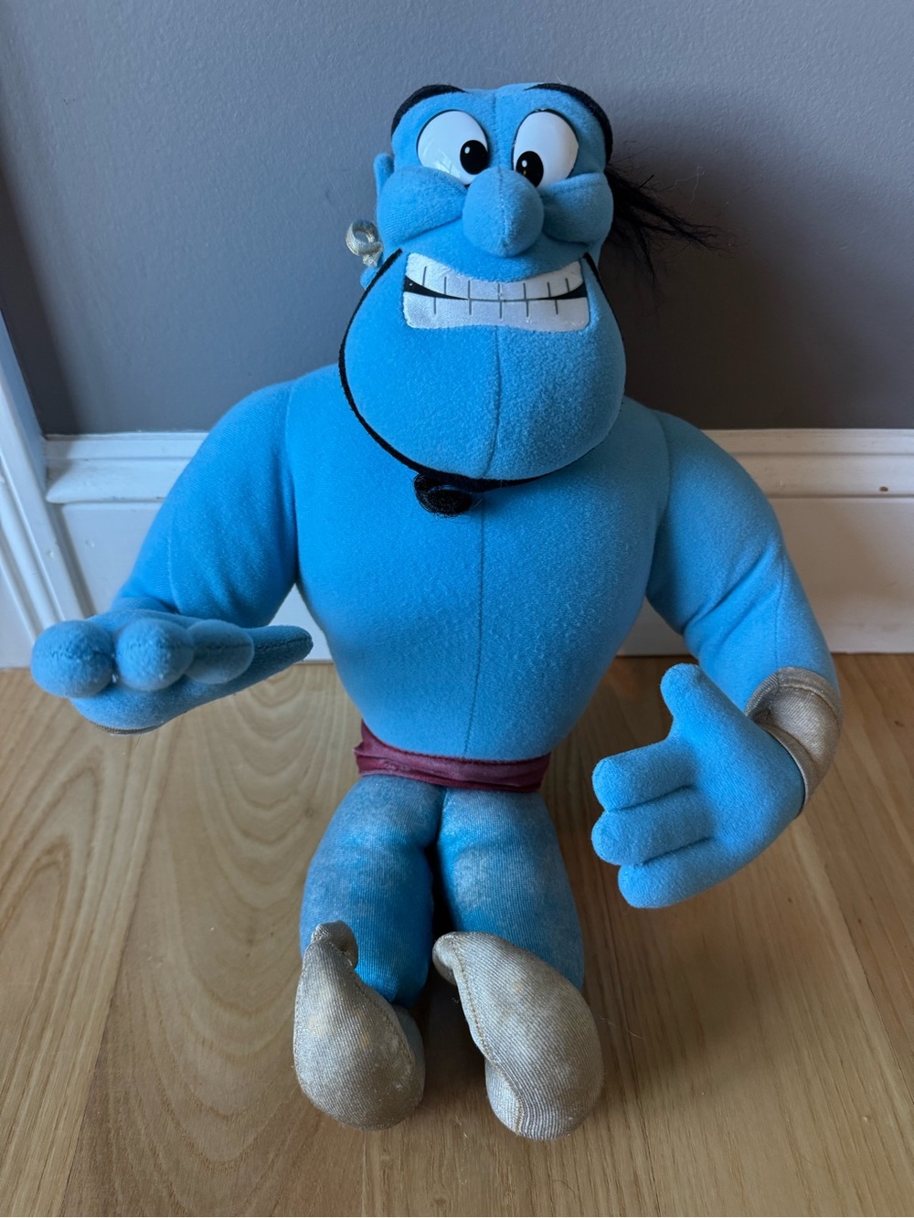 Vintage 1992 Mattel Disney Aladdin Genie 16” Poseable Plush Doll